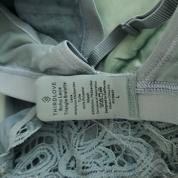 ThirdLove Blue Lace Bralette with Adjustable Straps - Picture 3 of 3